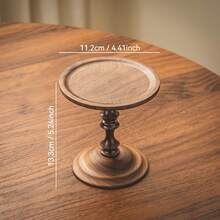 1 Set Vintage Walnut Wood Candle Holder With Ceramic Bone Translucent Shade, Decorative Scented Candle Holder For Romantic Dining Table, Cabinet, Outdoor Gathering, Luxury Creative Wooden Candle Holder For Home Use - Brown - View 11