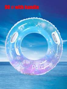 Eye-Catching Inflatable Swim Ring, 2 Options With/Without Thickened Double Handles, Gradient Purple, For Pool Party, Summer Beach, Fun Outdoor Water Sports, Pool Float, Water Sports Accessory, Outdoor Water Product - Multiple Styles - View 14