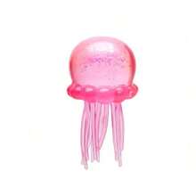 Cute Glitter Jellyfish Squishy Toy, Stress Relief Squeeze Fidget Toy Anxiety Relief, Colorful Transparent Sensory Toy Daily Relax - Hồng - Xem 8