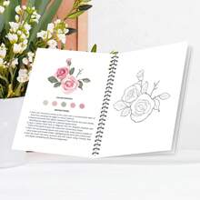 1pc New Watercolor Sketchbook, Built-In Outline, Spiral Binding, Removable Pages, Easy Coloring, Leisure & Entertainment, Relaxing Time Killer, Suitable As Gift (Pen Not Included) - Single Piece - View 4