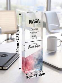 1pc Personalized Acrylic Award Plaque, Custom Engraved Company Award For Employee Recognition, Employee Of The Month, Leadership And Retirement Gift, Custom Logo Desktop Display For Business Excellence, 15 Colors Available - Multicolor - View 8