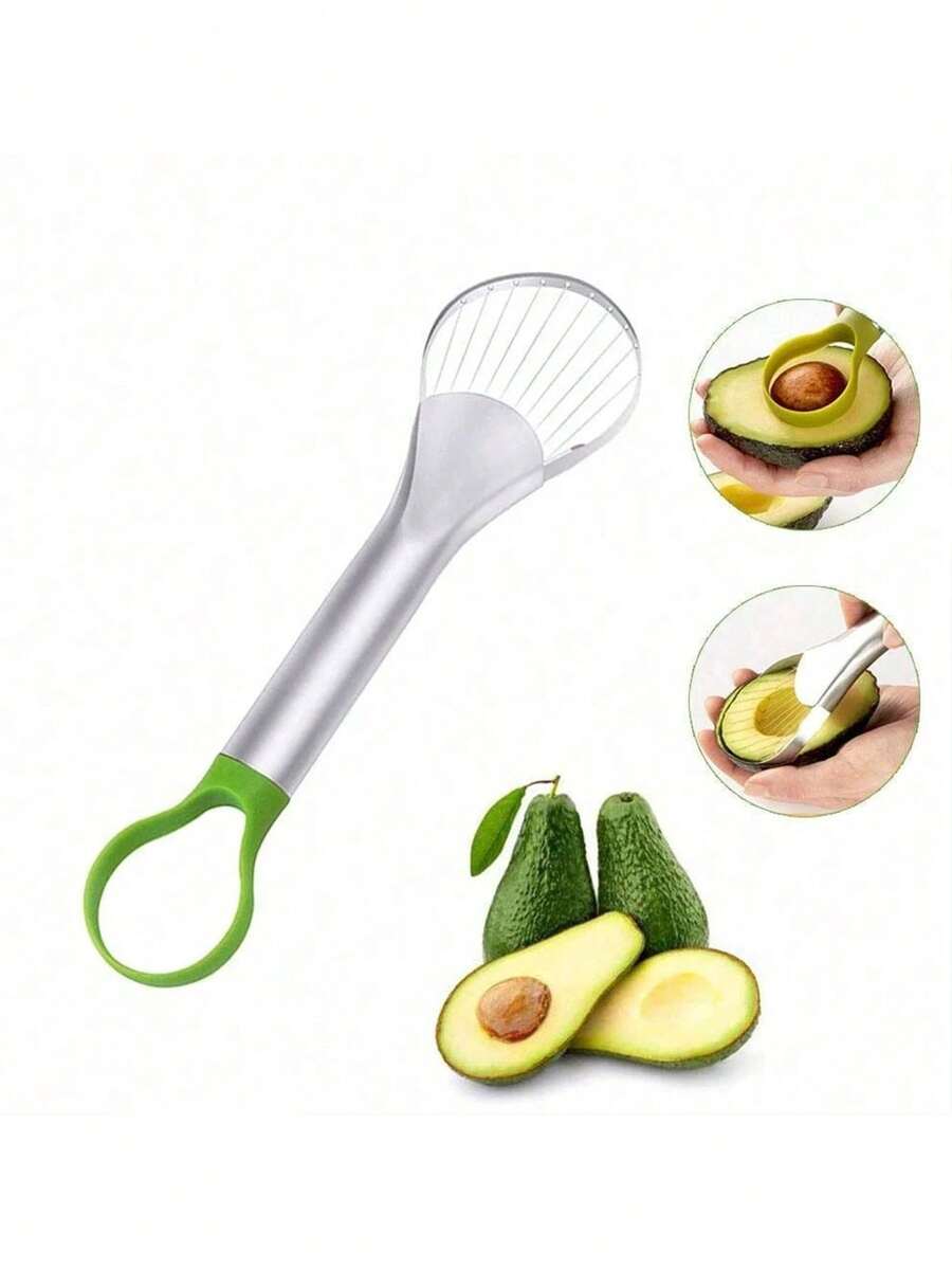 Stainless Steel Avocado Slicer, Avocado Pitter, Multi-Function Avocado Knife, Slicer, Masher, Pitter, Peeler, Kitchen Gadgets - Multicolor - View 1
