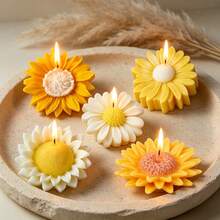 1pc Sunflower Silicone Candle Mold For 3D Aromatherapy DIY, Soap, Clay, Plaster, Epoxy Resin Crafting, Festival Gifts - White - View 7