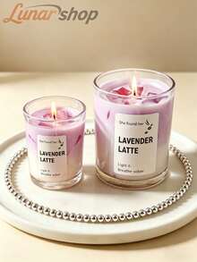 1Pc Coffee Cup Jelly Wax Candle (Lavender/Taro Latte, Mild Scent) Purple Series Candles | Long-Lasting 12-30 Hours Plant-Based Scent | Living Room/Bedroom Relaxation, Candle Stick Holder Fit, Home & Living Decor, Suitable For Valentines/Mother's Day/Fathers Day Gifts/Birthday/Party Gifts, Wedding Accessories/Ornaments, Coffee Lovers' Exclusive Gift, Men/Women Gift Ideas - Nhiều màu-2 - Xem 3