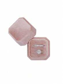 Hộp đựng nhẫn bằng nhung, hình lục giác 3 ngăn, hộp đựng nhẫn cưới, hộp đựng nhiều nhẫn cho nhẫn đính hôn. - Nhiều màu - Xem 17