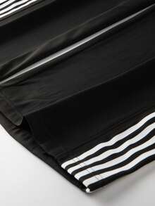 Casual Pants With Dual Waistband, Plaid Pattern, Versatile Design - Black - View 4