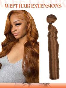 Cabelo sintético de fibra natural macia e resistente ao calor, 66 cm (26 polegadas), 150 g, loiro, ondulado, com cachos franceses. Tranças Bora Bora sintéticas para costurar, pontas duplas, aparência de cabelo natural. Ideal para mulheres. - Multicolorido - Ver 30