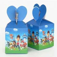 Paw Patrol 6个可爱卡通礼盒，带提手，彩色牛皮纸自封糖果盒，生日派对用品，派对装饰，适合作为礼物送给朋友（颜色和款式随机） - 彩色 - 查看 2
