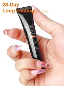 TWOING Solid Color Nail Glue Gel, 3-In-1 Nail Glue, Suitable For Fake Nail Tips, Rhinestones, Gems And Large Nail Decorations, Long-Lasting And Strong - 10ml - View 10