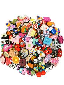 Breloques de chaussures à motif de dessin animé, mélange et assortiment multi-éléments, accessoires de décoration de chaussures DIY - Multicolore - Voir 1