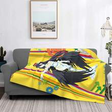 Anime Overlord Albedo Blanket Unisex Blankets Soft Plush Fleece Throw Blankets For Couch Sofa Bedding Living Room - màu đen - Xem 9