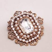 1 chiếc ghim cài áo hình hoa đính đá pha lê kiểu cổ điển, làm từ hợp kim kẽm, thích hợp trang trí tiệc cưới, phụ kiện ngày Valentine, phù hợp cho Giáng sinh, Halloween và các dịp khác, dễ thương và vui nhộn, món quà tuyệt vời dành cho bạn bè và giáo viên. - Nhiều màu - Xem 8