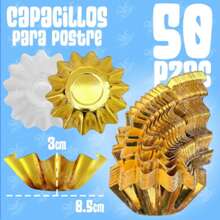Cupcake Liners, Metallic Gold Baking Utensils, 50 Pieces - View 2