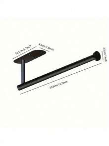 1 Bộ Giá Treo Giấy Ăn Nhà Bếp Bằng Thép Không Gỉ Màu Đen, Thích Hợp Sử Dụng Trong Gia Đình - Nhiều màu - Xem 2