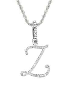 1pc Fashion Cursive Letter A-Z Necklace, Women Jewelry For Daily Wear - Romantic 26 Cursive Letter Necklace - View 59