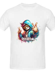 Men's Graphic T-Shirts    Summer Tops Casual Shirts Cotton Short Sleeve T-Shirt Fashion Unisex Tee Top Cosplay - 白色 - 查看 4
