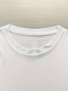 Camiseta de manga corta para hombre, estilo casual, con estampado de rosas, tejido de punto 100% transpirable, corte regular con cuello redondo, ideal para actividades al aire libre en verano y para el tiempo libre. - Blanco - Ver 3
