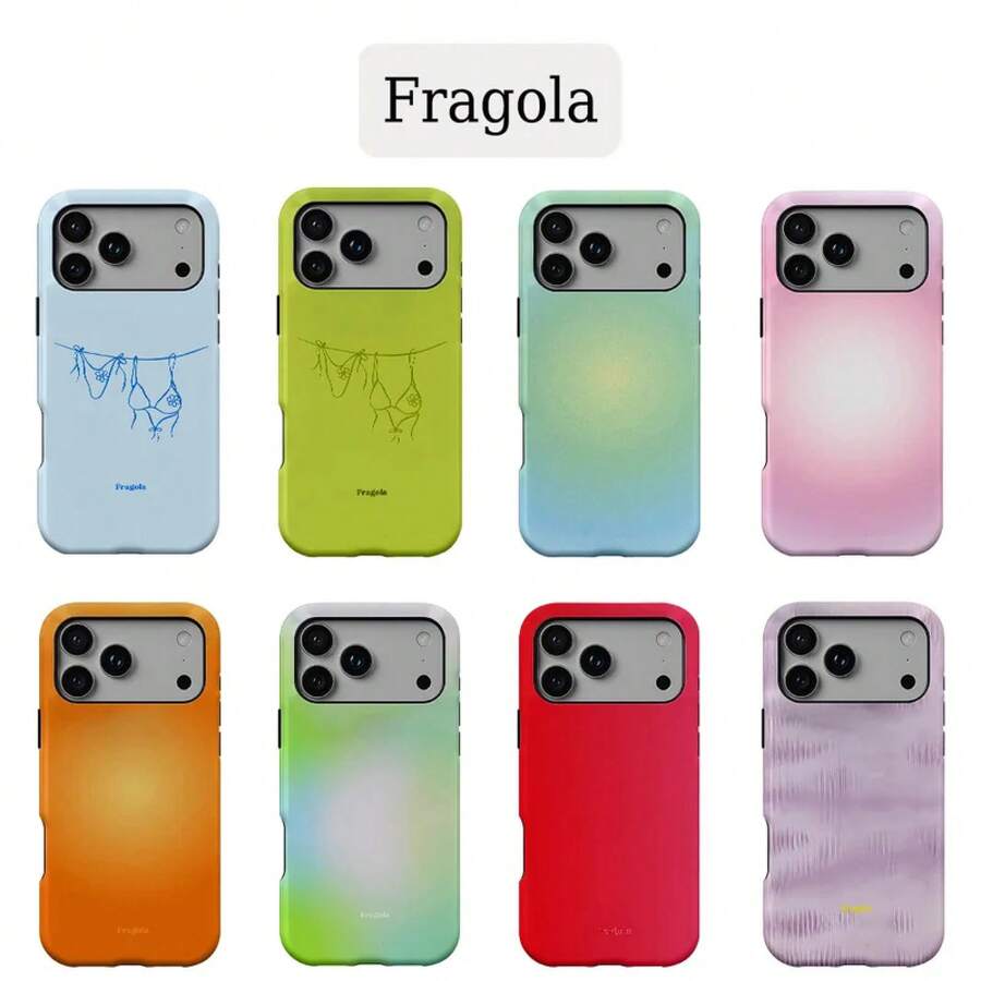 Funda para teléfono Fragola BLUEBERRY para iPhone 17 16 15 14 13 12 11 Air Pro Max Plus, cubierta trasera de doble capa - Morado - Ver 1