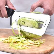 Double-Blade Vegetable Knife, Slicer, Cabbage Shredder, Peeler, Kitchen Gadgets, Fruit & Vegetable Cutter - Multicolor - View 5