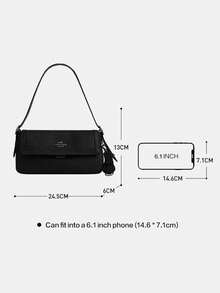 Etta 25 Shoulder Hobo Bag Small Satchel Purses With Chain Strap Flap Shoulder Bag Crossbody Bag For Women - Black - View 11