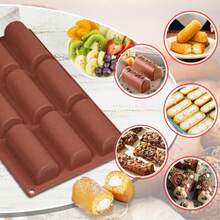 Khuôn silicon hình bán nguyệt 9 ngăn, chống dính, dùng để làm bánh, kem, pudding, xà phòng, bánh viên. - Nhiều màu - Xem 8