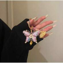 手作りの宋錦ペンダント 蝶と富を象徴する花のキーホルダーペンダント 新中国風タッセルペンダント バッグ飾り - 四つ葉のクローバーで一攫千金を狙おう - チェックする 6