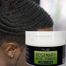 Sáp vuốt tóc Rosemary Wave Pomade, Sáp tạo kiểu giữ nếp mạnh MELAO dành cho nam, tạo sóng và kết cấu tự nhiên, độ bóng cao, 100g/3.53oz - Sáp - Xem 5