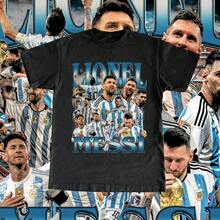Vintage Lionel M Essi Shirt - Football, Soccer Custom Vintage Design, High Quality T Shirt, Argentina, Inter M Iami - 黑色 - 查看 1