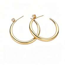 Collar y pendientes minimalistas de plata 925 con ojo del zodiaco turco, joyería mexicana hipoalergénica.Pendientes de circonita redondos con aguja de plata electrochapada en oro de 18k, estilo europeo y americano, pendientes llamativos, lujo ligero y sensación de alta gama. - Aguja de plata - Oro (chapado en ) - Ver 6