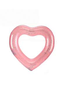 1 pieza Flotador de piscina inflable con forma de corazón, aro de fiesta individual con brillo, juguete de verano para diversión en el agua, flotador de piscina y playa, silla de natación de ocio para adultos, flotadores de verano, artículos esenciales de playa, accesorios de playa, flotadores de piscina - Múltiples estilos - Ver 14