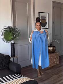 Denim Set With Fan Design And Off-The-Shoulder Style, Best Seller - Jacket + Pants (Suit) - View 4