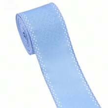 Blue Overlock Ribbon, Fresh And Crisp Theme, DIY Bow Craft Wreath Accessory Decorative Webbing - Multicolor - View 15