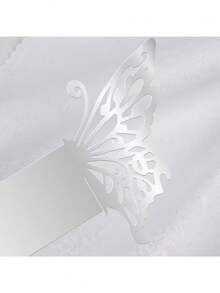 5pcs Shiny Gold Butterfly Napkin Rings, Butterfly Napkin Rings, Birthday Decor Napkin Rings, Farm Style Wedding, Hotel Valentine's Day Party Buffet Table Decor, Party Gift, Home Dining Table Decoration - Multiple Styles - View 8