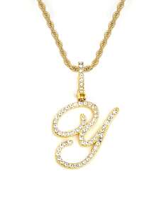 1pc Fashion Cursive Letter A-Z Necklace, Women Jewelry For Daily Wear - Romantic 26 Cursive Letter Necklace - View 42