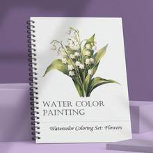 1pc New Watercolor Sketchbook, Built-In Outline, Spiral Binding, Removable Pages, Easy Coloring, Leisure & Entertainment, Relaxing Time Killer, Suitable As Gift (Pen Not Included) - Single Piece - View 3