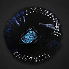 54pcs Waterproof Playing Cards Set - Black Rubber Cards - Suitable For Magic, Budgeting, Combination, Valentine's Day/New Year Gifts, Adult Parties And Holiday Gifts - Multicolor - View 2