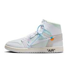 Nike Giày bóng rổ cổ cao retro Jordan * Virgil Abloh Archive Alaska Air Jordan 1 High OG dành cho nam, kiểu dáng thời trang, đa năng, mềm mại và thoải mái, màu trắng. - trắng - Xem 4