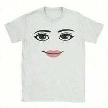 T Shirt Print ,Graphic-Cotton Tees Size Plus, Cartoon Round Neck Short Sleeve, Graphic-Shirt Cotton Tees Size PlusPrinted T-Shirt Cotton Plus Size Men's Clothing, High Quality Novelty Robloxs Woman Face Game Meme Graphic T Shirts Men Women Fashion Short Sleeve T-Shirts Unisex Tops ,Y2K,Oversized Shirt Men S-5XL,Summer Tops ,Y2K,Oversized Shirt Men S-5XL,Summer Tops ,Y2K,Oversized Shirt Men,With Shirt,Summer Tops,Shirt Suitable - trắng - Xem 7