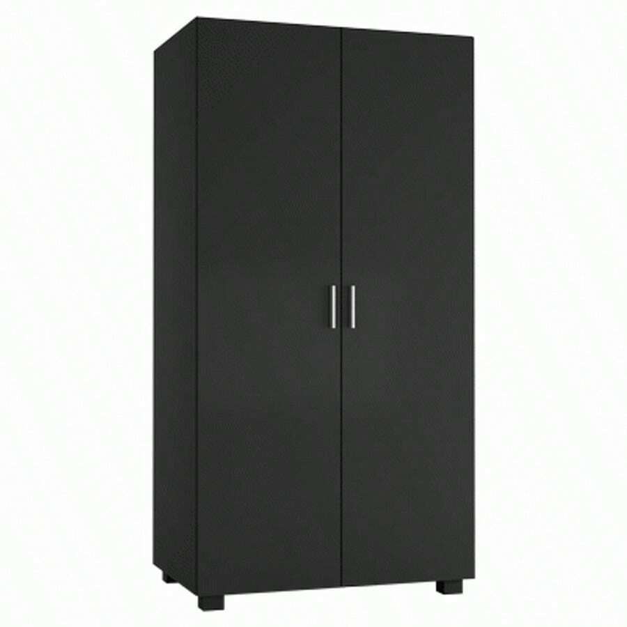Kids 2-Door Wardrobe - Black - View 1