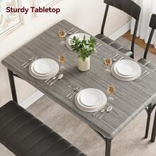 Techigher 4 Piece Kitchen Dining Table Set, Kitchen Table Set With Upholstered Chairs And Bench For Restaurant, Coffee Shop - Grey - View 5