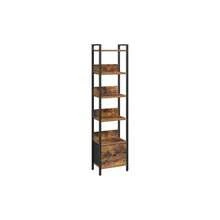 Brochure Display Stands - Rustic Brown, Black + 6 Tier - View 2