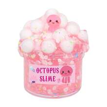 Pink Octopus Coconut Bead Slime, Blue Seal Coconut Ball Clay, Purple Whale Butter Slime, Blue Crystal Slime, Transparent Seawater Blue Large Soft Squeeze Stress Relief And Fresh Green Fog Sea Slime Light Blue Plasticine, Suitable For Parties, Festivals, Party Gifts, Birthdays, Back To School Gifts - Multicolor - View 4