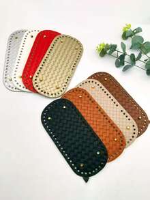 5 buah Alas Tas Rajutan Buatan Tangan Gaya Bohemian dengan Lubang, Aksesoris Tas DIY - Berbagai Warna, Bentuk Oval Panjang, Cocok untuk Tas Tangan DIY, Dompet, dan Kerajinan Tangan, Pembuatan Tas DIY, Warna Acak, Bentuk Dompet, Kerajinan Tangan - MultiWarna - View 9
