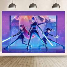 1 pieza Bandera de pared con tema de niña 2026, gran pantalla de fondo de moda adecuada para decoración de fiesta de cumpleaños y fiesta de música - Multicolor - Ver 3