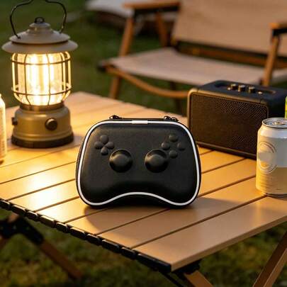 1 hộp đựng tay cầm chơi game chuyên dụng bằng chất liệu EVA màu đen trắng, vỏ cứng bảo vệ, túi đựng tay cầm chơi game chống sốc.