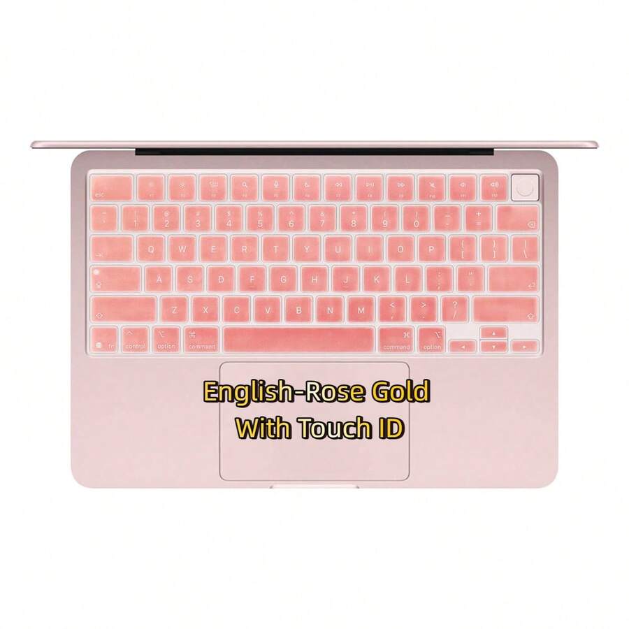 1 片装英文超薄硅胶键盘膜，美式布局，兼容 MacBook Neo 13 英寸 (A18) Pro 2026 年款 A3404 512GB（带触控 ID），降噪设计，耐磨印刷，打字流畅，3 种颜色可选