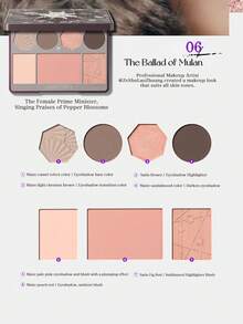 GIRLCULT Face Palette 06 Satin Nude, All-In-One Blush Highlighter Contour, Buildable Natural Glow, Long-Lasting Lightweight, Travel-Friendly, For Beginner, GIFT, 13g/0.46 Oz - 06 Satin Nude - View 4