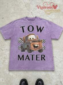 "Disney Cars Tow Mater Washed T-Shirt" - 淡紫色 - 查看 1
