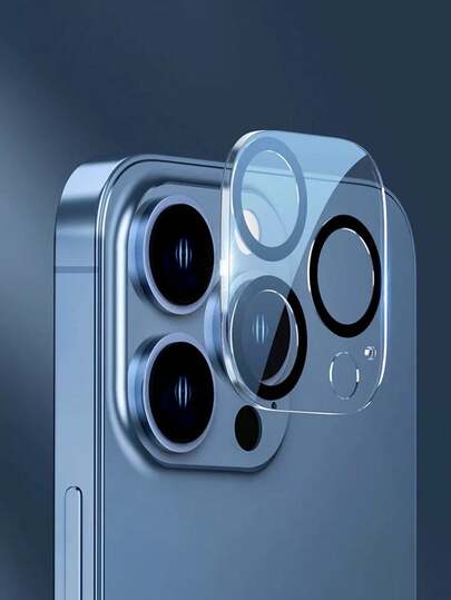 1pc Transparent All-In-One Full Coverage Camera Lens Film, Compatible With IPhone 17, 17e, 16, 15, 14, 13, 12, 11, New Protective Ring, High Definition High Hardness, Anti-Scratch, Anti-Fingerprint, Anti-Oil, Easy Installation, Compatible With Phone Cases