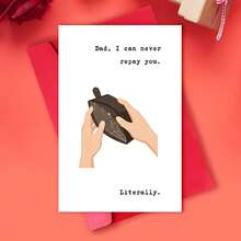 1pc A Playful Father'S Day Card Featuring A Unique Wallet Design, The Perfect Present For Dad - One Size Fits All - View 3